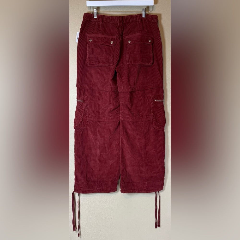 Free People Corduroy Last Time Stacked Parachute Pants Size 8 NWT - Picture 3 of 9